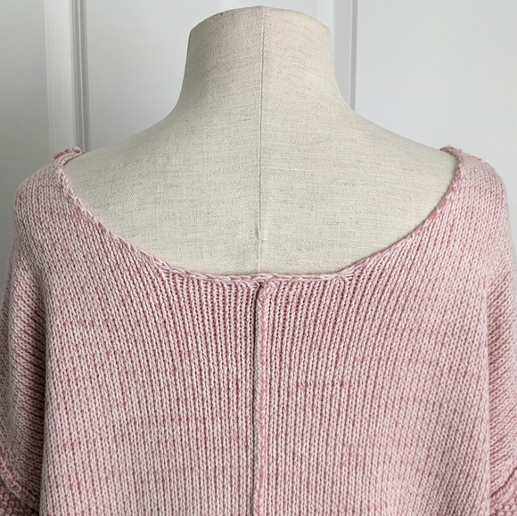 Rebecca Minkoff Sweater Cotton Knit Bateau & V-Neck Reversible Twist Pink L NWT - Picture 14 of 16